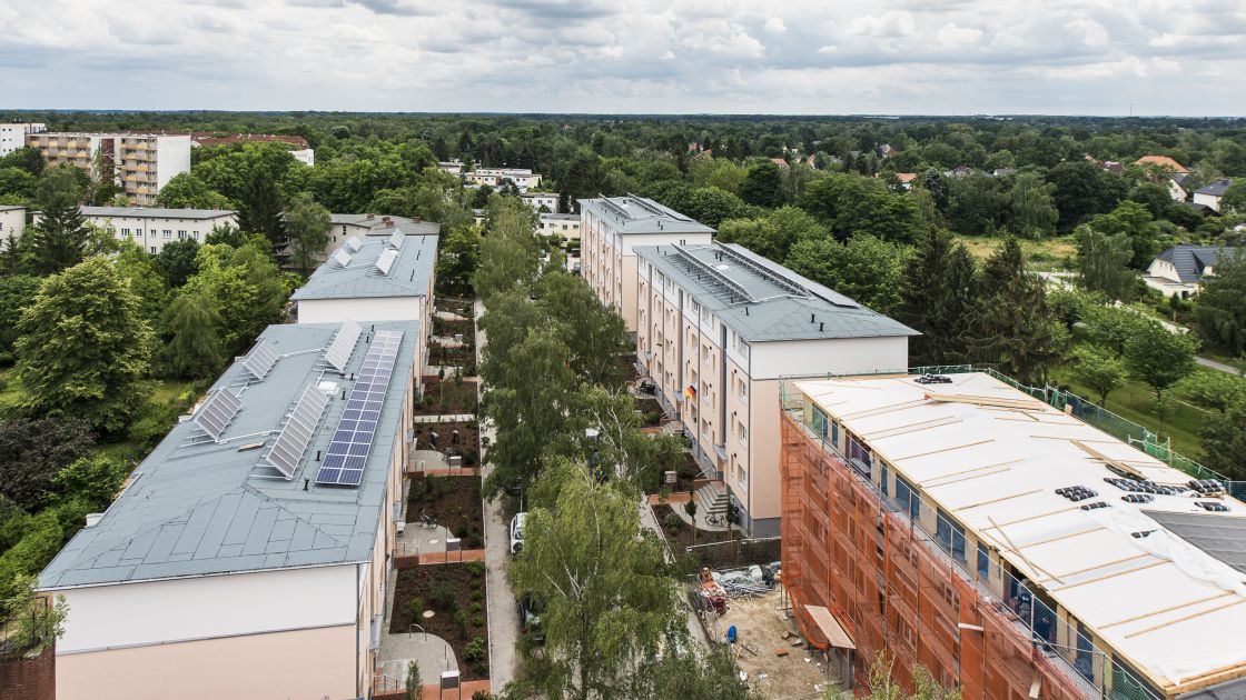 Dachaufsicht der Häuser 10-12/Märkische Scholle Dachaufsicht der Häuser 10-12/Märkische Scholle